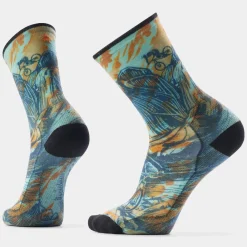 Bike Rugged Ride Print Crew Socks