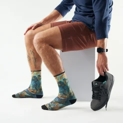 Bike Rugged Ride Print Crew Socks