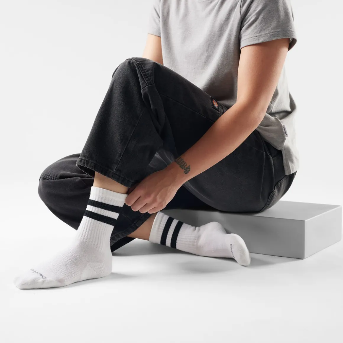Everyday Athletic Striped Crew Socks