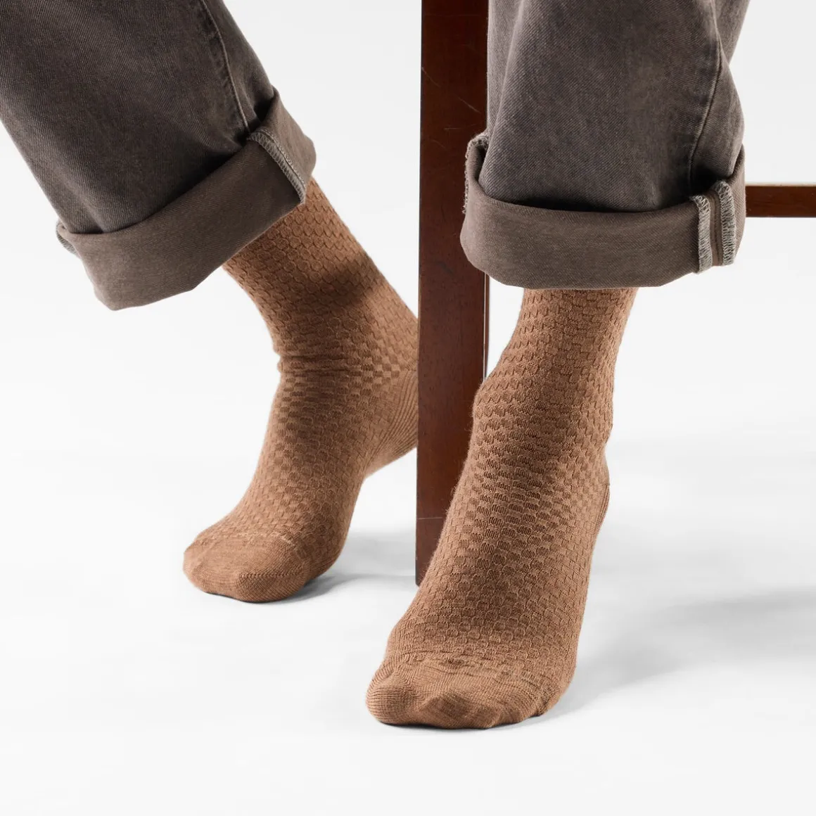 Everyday Basketweave Crew Socks