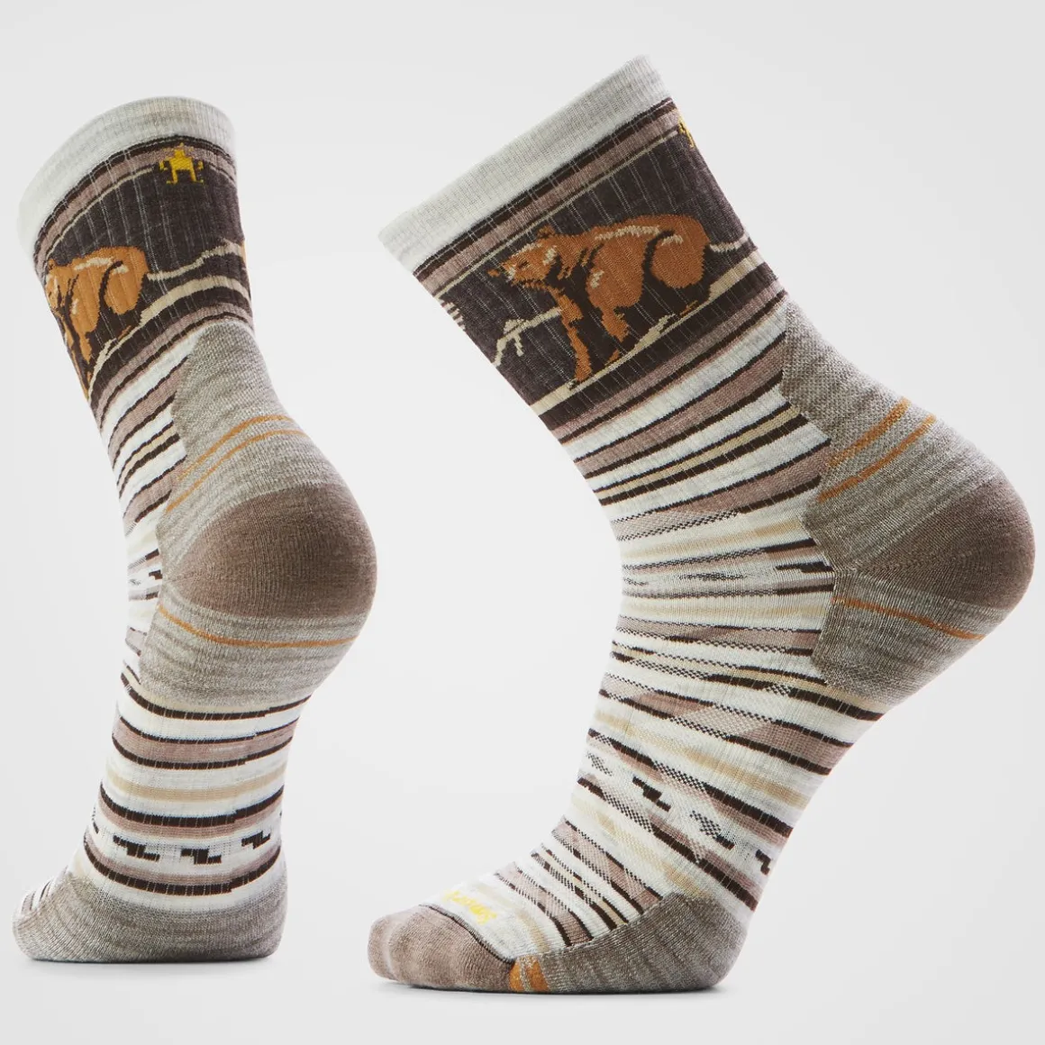 Hike Bear Stripe Mid Crew Socks
