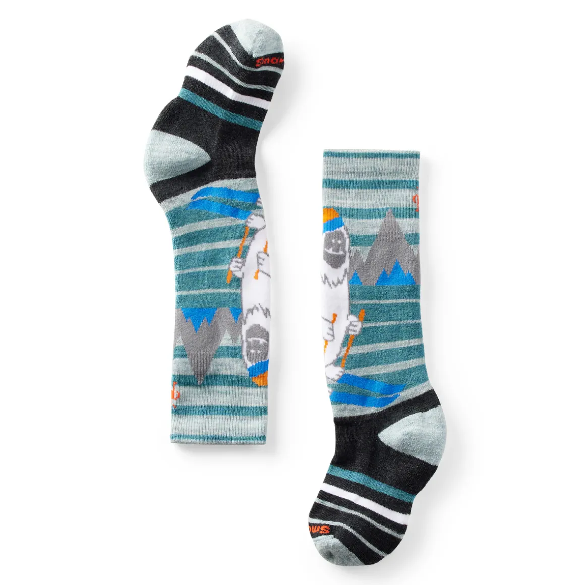 Kids' Wintersport Yeti Pattern Over The Calf Socks