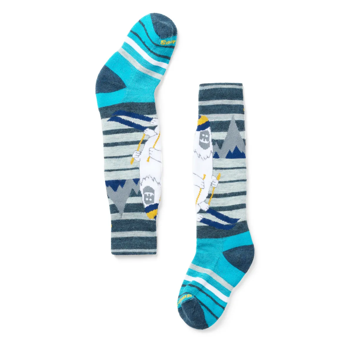 Kids' Wintersport Yeti Pattern Over The Calf Socks