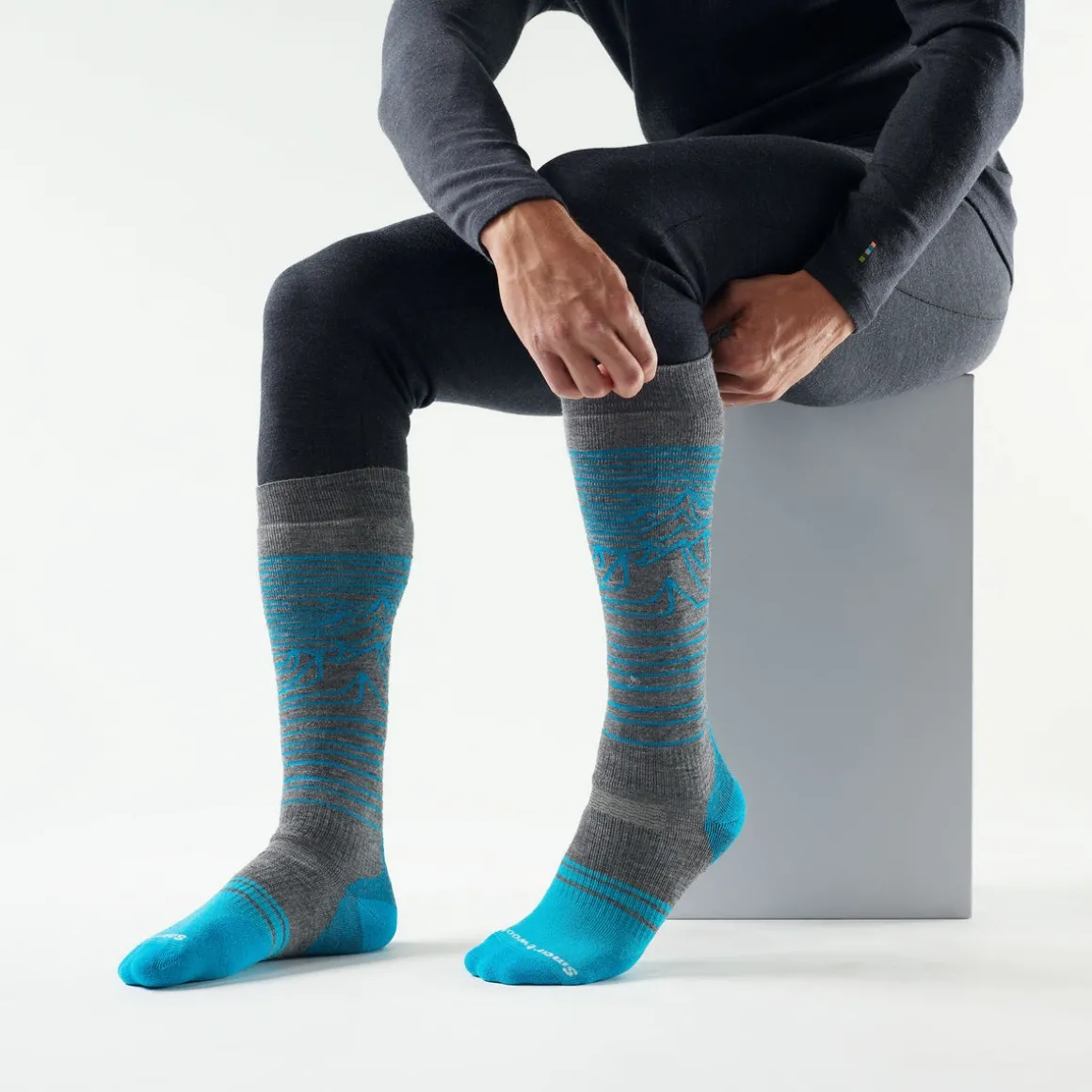 Snowboard Iguchi Pattern Over The Calf Socks