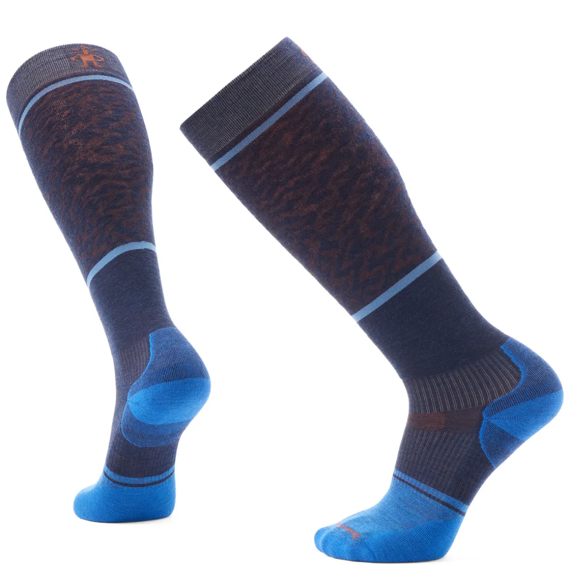 Snowboard Retro Line Over The Calf Socks