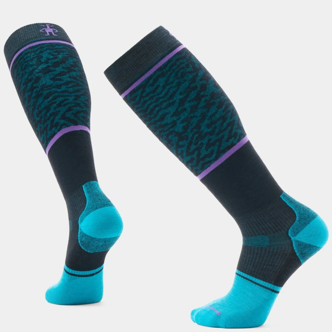 Snowboard Retro Line Over The Calf Socks