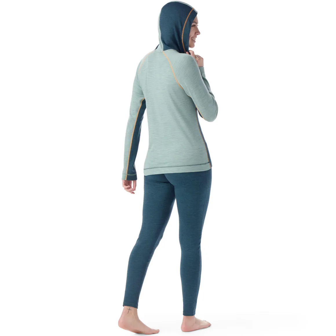 Women's Classic Thermal Merino Base Layer 1/2 Zip Hoodie