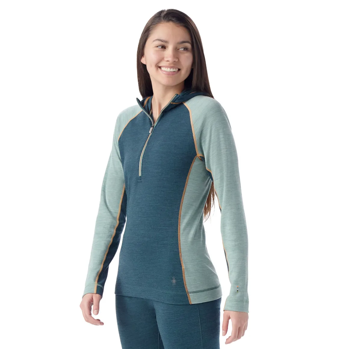 Women's Classic Thermal Merino Base Layer 1/2 Zip Hoodie
