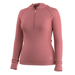 Women's Classic Thermal Merino Base Layer 1/2 Zip Hoodie