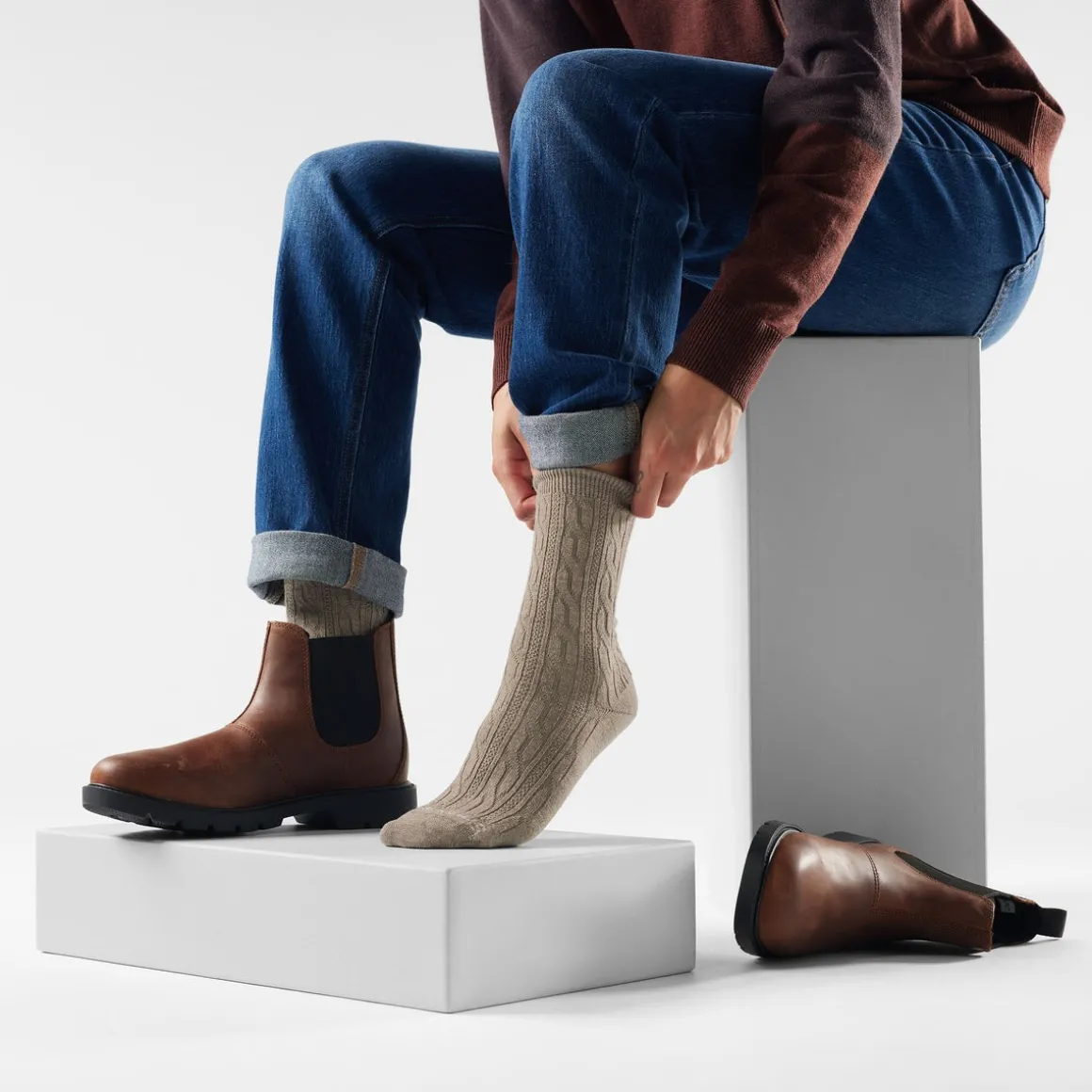 Women's Everyday Cable Crew Socks