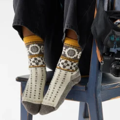 Women's Everyday Cozy Retro Sunflower Crew Socks