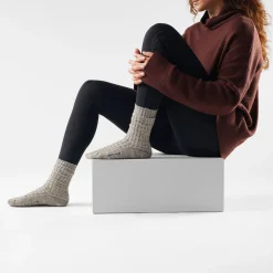 Women's Everyday Cozy Waffle Press Crew Socks