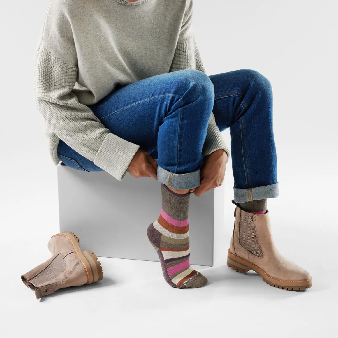 Women's Everyday Multi-Stripe Crew Socks
