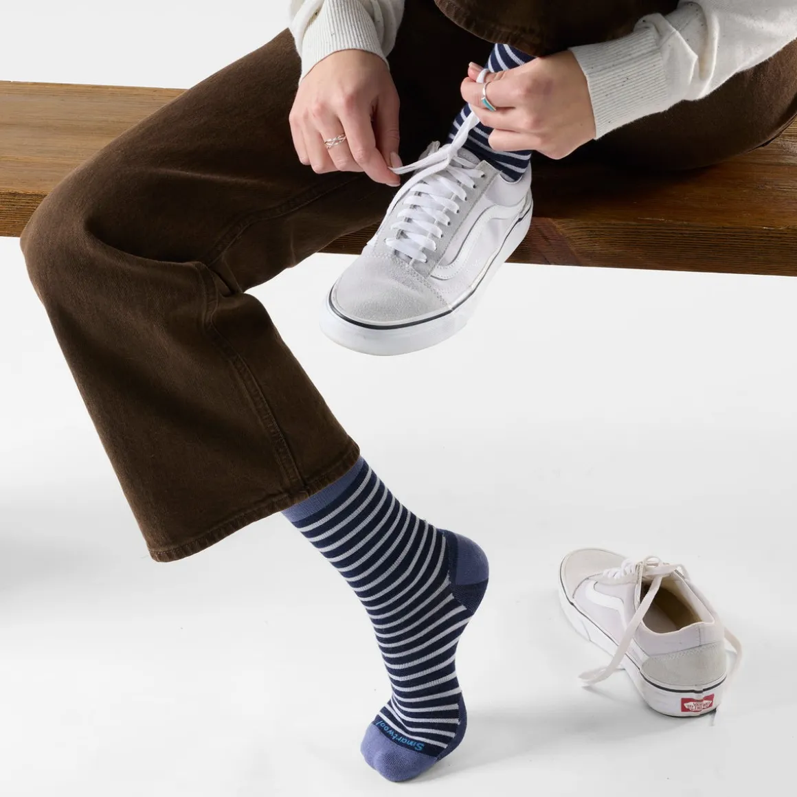 Women's Everyday Pin Stripe Crew Socks