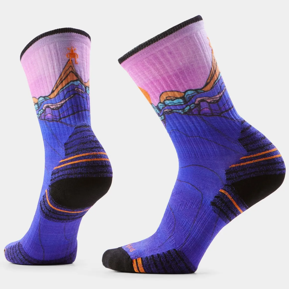 Women’s Hike Mountain Sunrise Print Crew Socks
