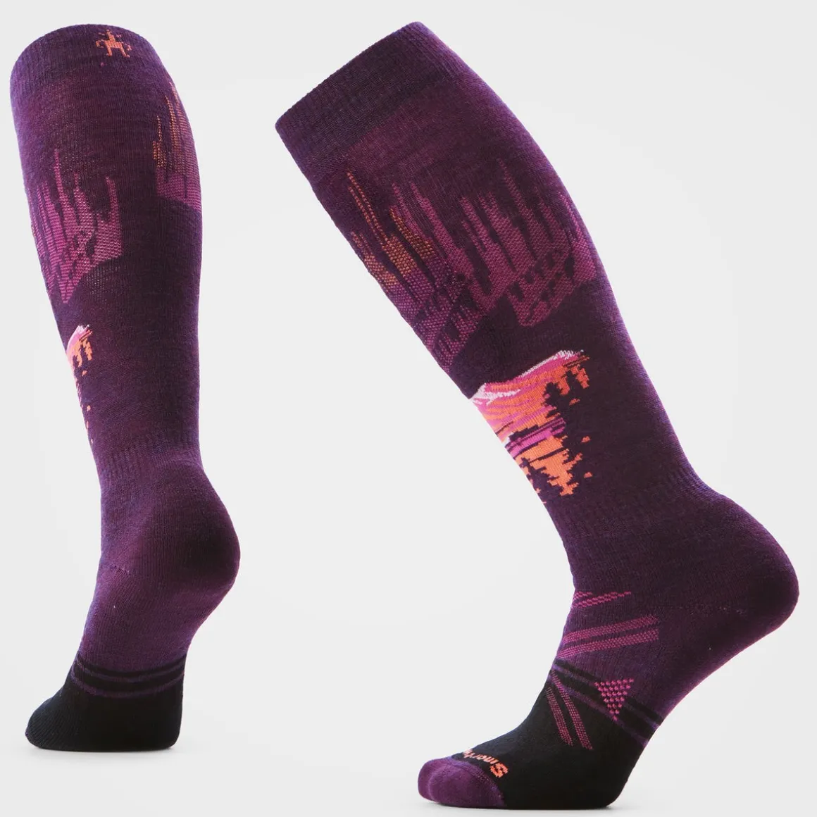 Women's Ski Alpine Auroras Over The Calf Socks