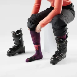 Women's Ski Alpine Auroras Over The Calf Socks