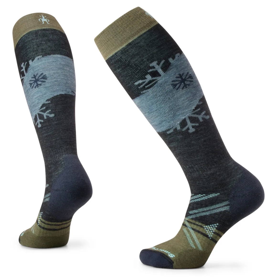 Women's Ski Snowpocalypse Pattern Over The Calf Socks